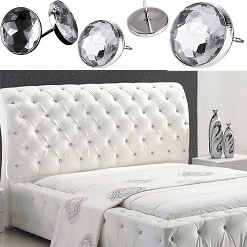 Diamante crystal glass button - diamante,