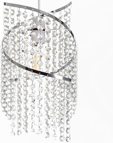 Crystal long beaded spiral - crystal,