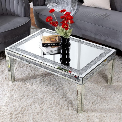 Mirrored coffee tables crystal - mirrored,