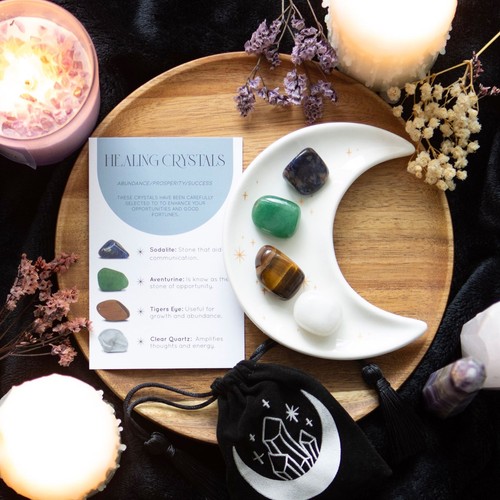 Success healing crystal set - success,