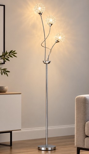 Brushed chrome floor lamp - brushed,