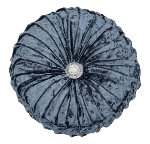 Round crush velvet cushions - round,