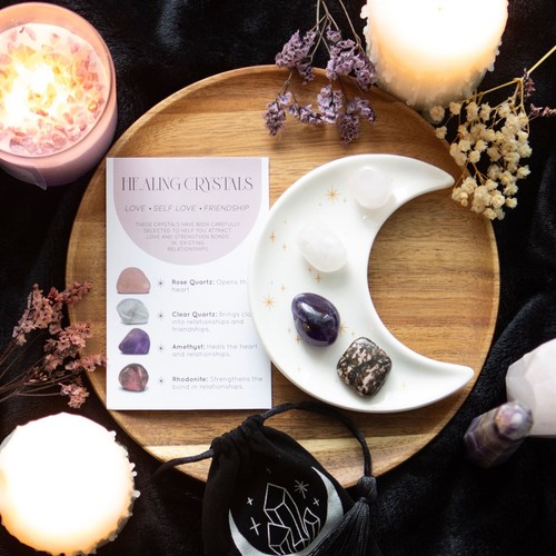 Love healing crystal set - love, with