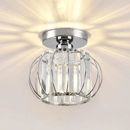 Chrome crystal chandelier - crystal,
