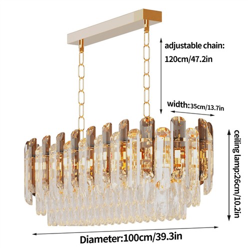 Large crystal ceiling lamp - large,