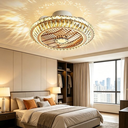 Crystal ceiling fan - crystal, with