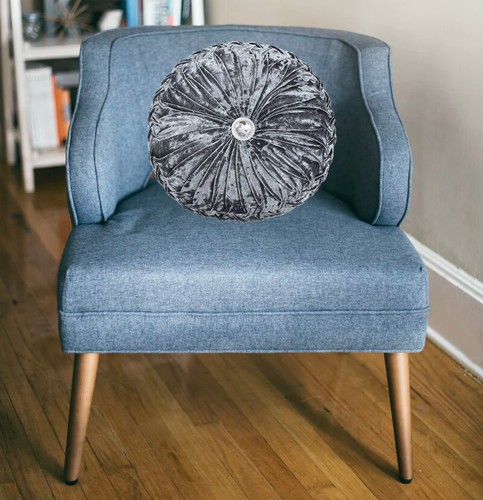 Round crushed velvet - velvet, cushion
