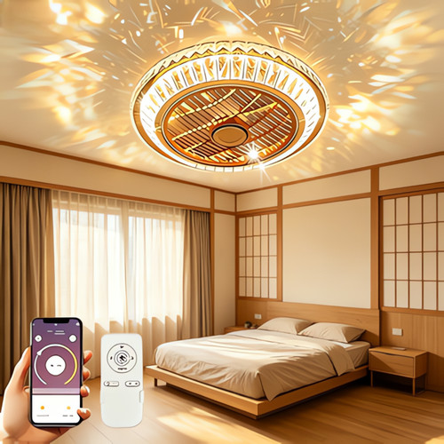 Crystal ceiling fan - ceiling, with