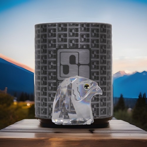 Swarovski crystal falcon head - crystal,