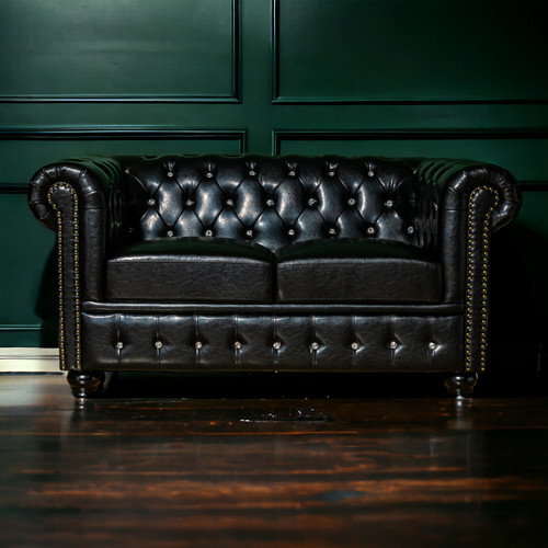 Brand new black - black, chesterfield