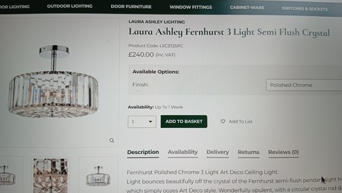 Laura ashley ceiling light - ashley,